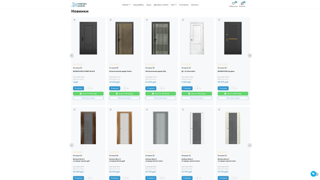 Как редизайн интернет-магазина межкомнатных дверей Master Doors увеличил количество заявок